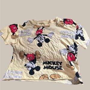 Mickey Mouse Yellow Graphic Top